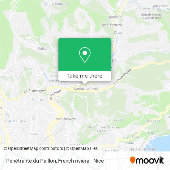 Pénétrante du Paillon map