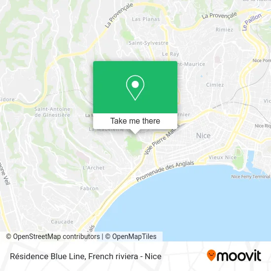 Résidence Blue Line map