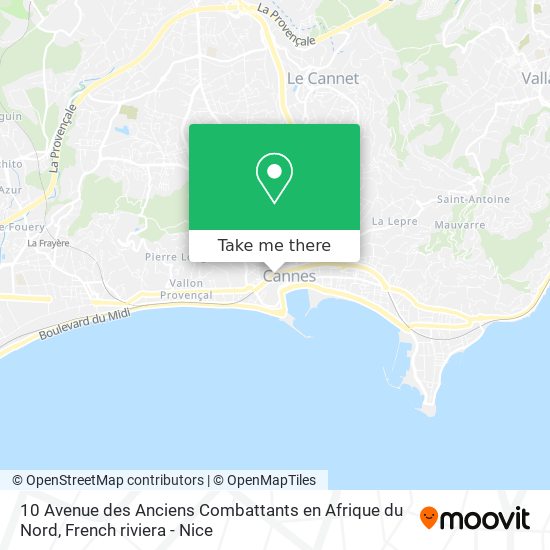 10 Avenue des Anciens Combattants en Afrique du Nord map