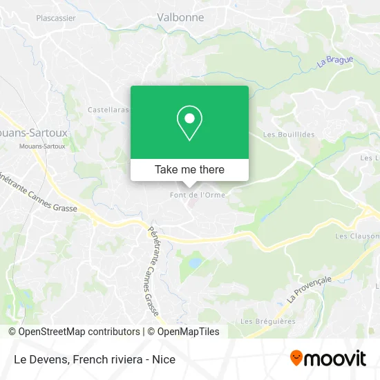 Le Devens map