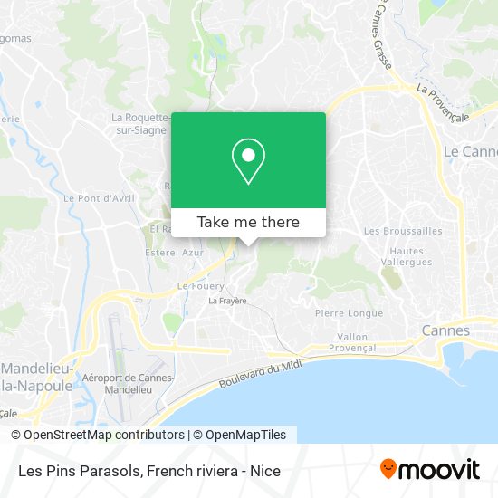 Les Pins Parasols map