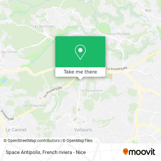 Mapa Space Antipolis