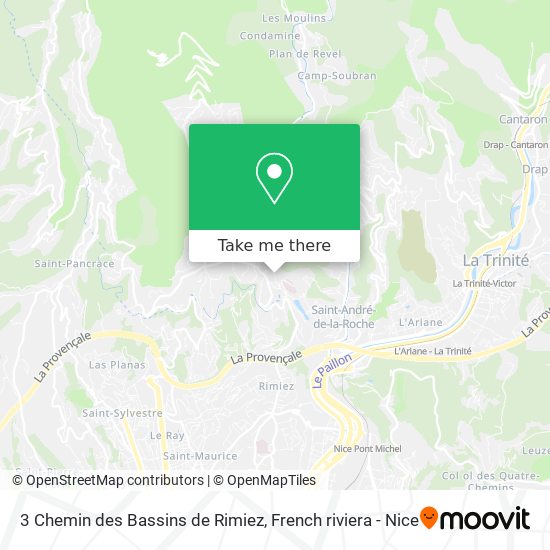 3 Chemin des Bassins de Rimiez map