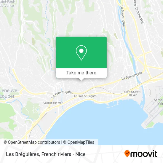 Mapa Les Bréguières