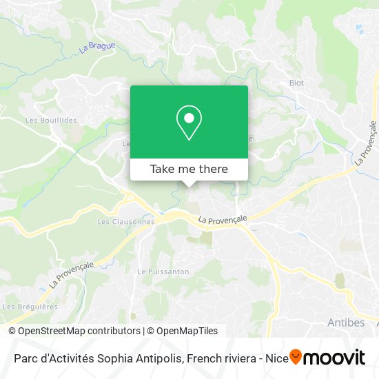 Parc d'Activités Sophia Antipolis map