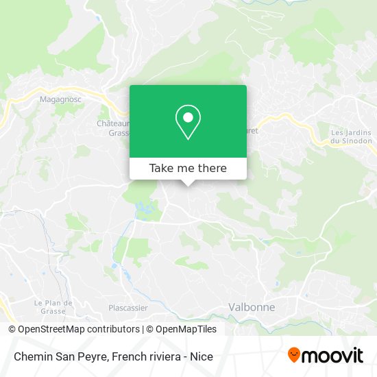Mapa Chemin San Peyre