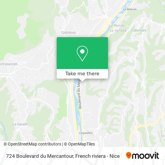 Mapa 724 Boulevard du Mercantour