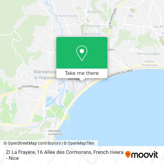 Mapa ZI La Frayère, 16 Allée des Cormorans