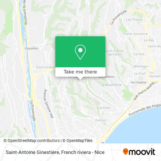 Saint-Antoine Ginestière map