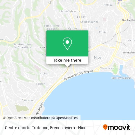 Mapa Centre sportif Trotabas