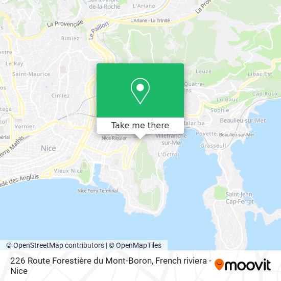 226 Route Forestière du Mont-Boron map