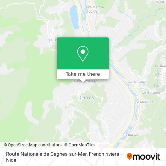 Route Nationale de Cagnes-sur-Mer map