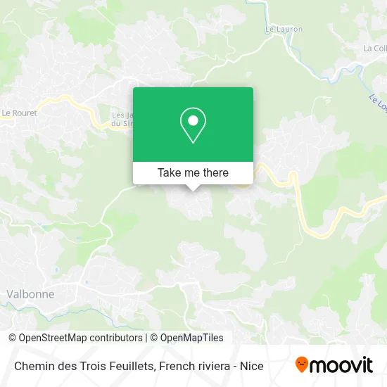 Chemin des Trois Feuillets map