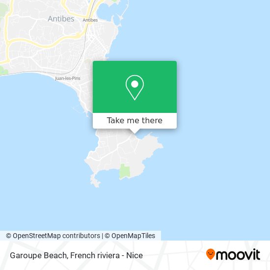 Garoupe Beach map