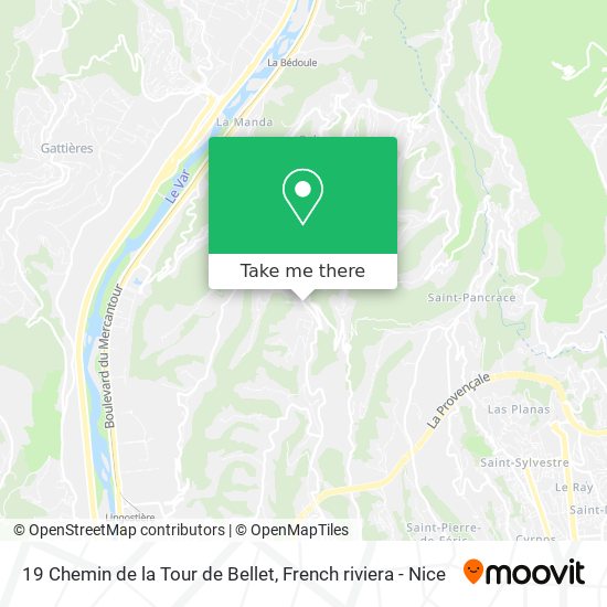 19 Chemin de la Tour de Bellet map