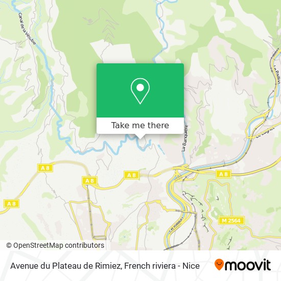 Mapa Avenue du Plateau de Rimiez