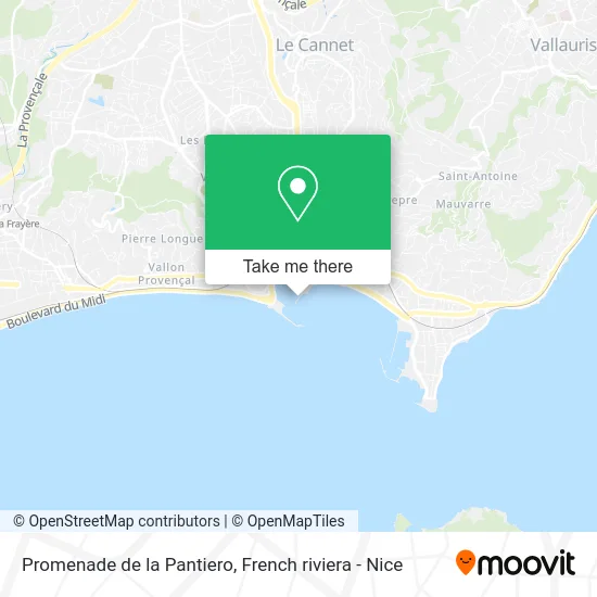 Promenade de la Pantiero map