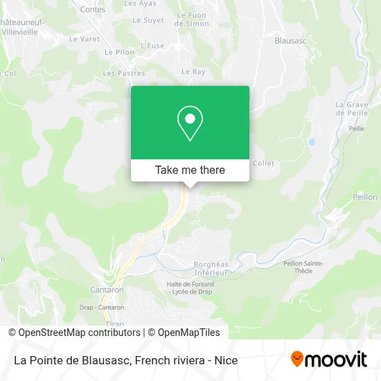 La Pointe de Blausasc map