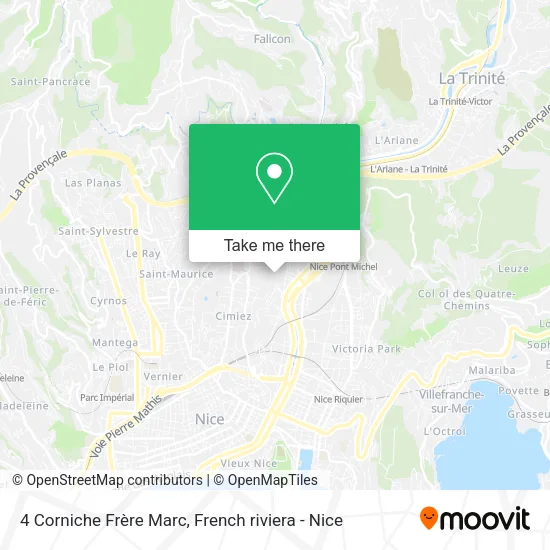 4 Corniche Frère Marc map