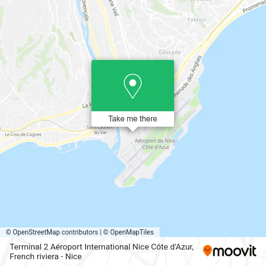 Terminal 2 Aéroport International Nice Côte d'Azur map
