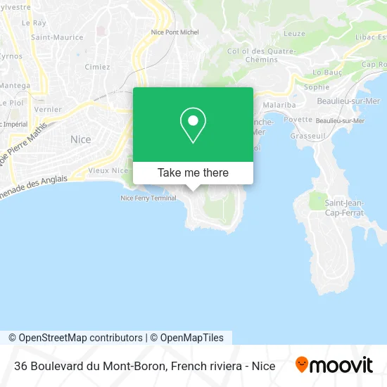36 Boulevard du Mont-Boron map