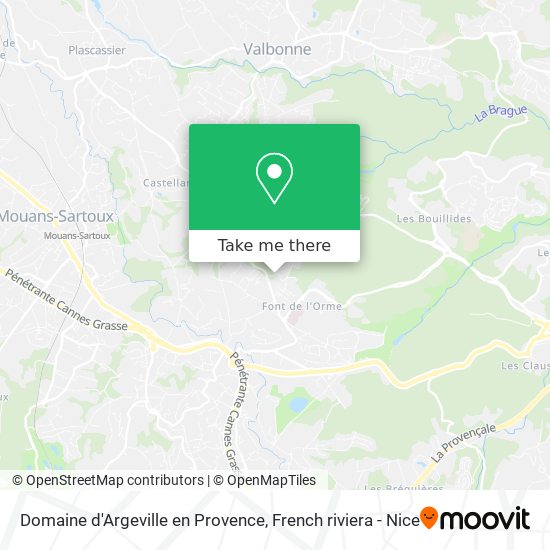 Domaine d'Argeville en Provence map