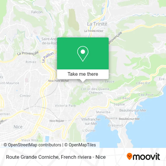 Route Grande Corniche map