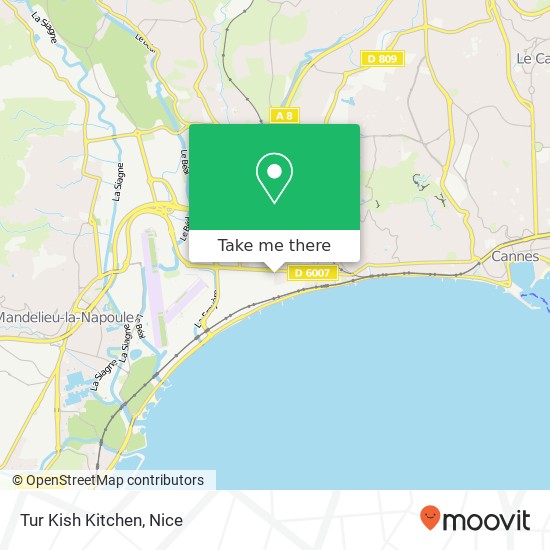 Mapa Tur Kish Kitchen, 7 Rue Paul Négrin 06150 Cannes