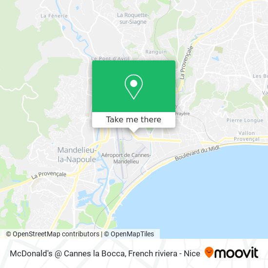 McDonald's @ Cannes la Bocca map