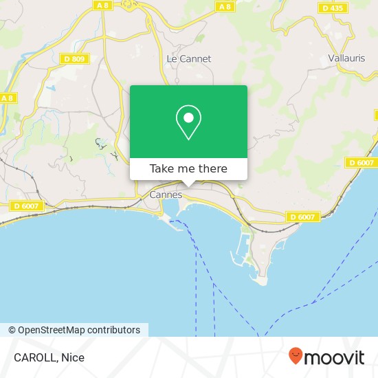 Mapa CAROLL, 30 Rue d'Antibes 06400 Cannes