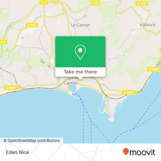 Mapa Eden, 18 Rue d'Antibes 06400 Cannes