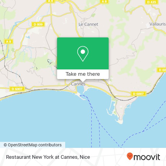 Mapa Restaurant New York at Cannes, Allées de la Liberté C. de Gaulle 06400 Cannes