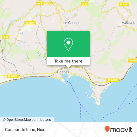 Couleur de Lune, 20 Rue Jean de Riouffé 06400 Cannes map