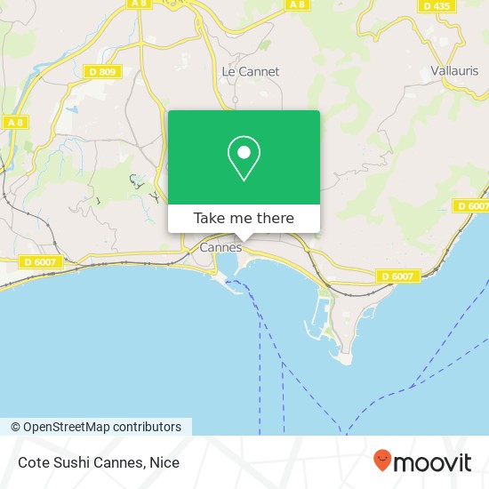 Cote Sushi Cannes, 17 Square Mérimée 06400 Cannes map