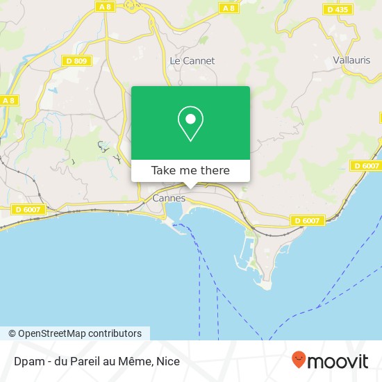 Mapa Dpam - du Pareil au Même, 2 Rue Maréchal Foch 06400 Cannes