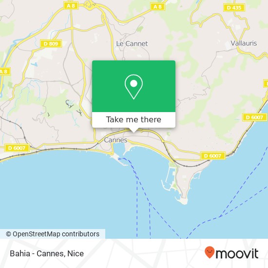 Bahia - Cannes, 10 Rue Hoche 06400 Cannes map