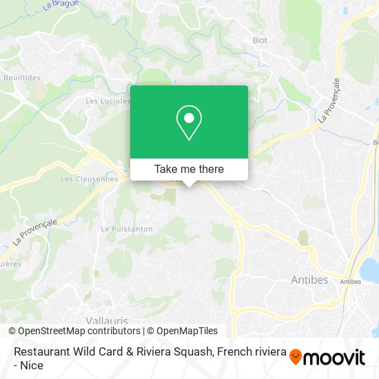 Mapa Restaurant Wild Card & Riviera Squash