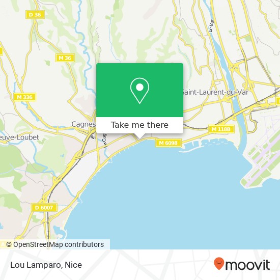 Mapa Lou Lamparo, 79 Promenade de la Plage 06800 Cagnes-sur-Mer