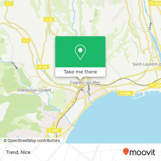 Trend, 3 Avenue de Verdun 06800 Cagnes-sur-Mer map