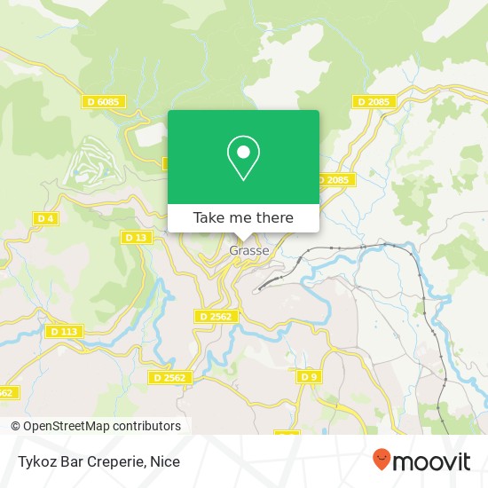 Mapa Tykoz Bar Creperie, 27 Place aux Aires 06130 Grasse