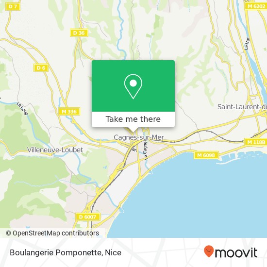 Boulangerie Pomponette, 76 Avenue de la Gare 06800 Cagnes-sur-Mer map