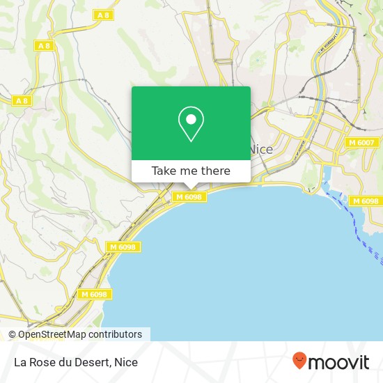 Mapa La Rose du Desert, 125 Rue de France 06000 Nice
