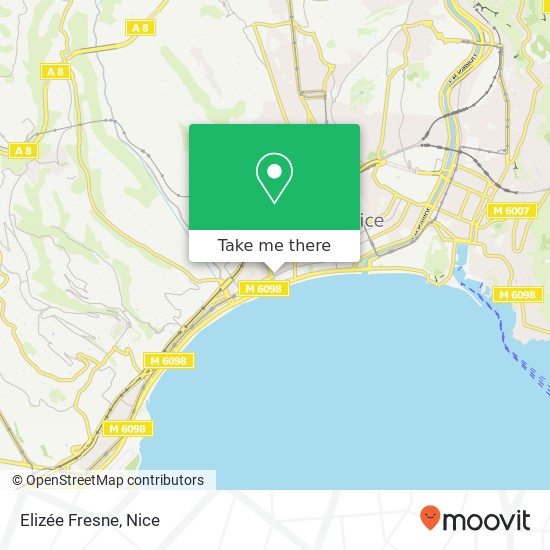 Mapa Elizée Fresne, 90 Rue de France 06000 Nice