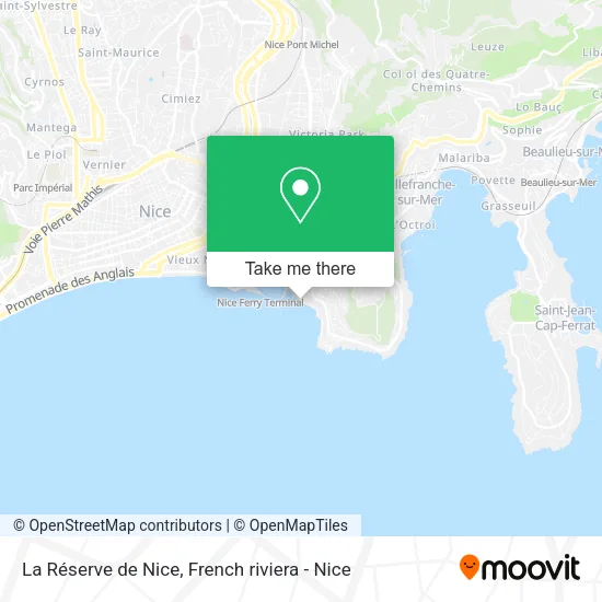 La Réserve de Nice map