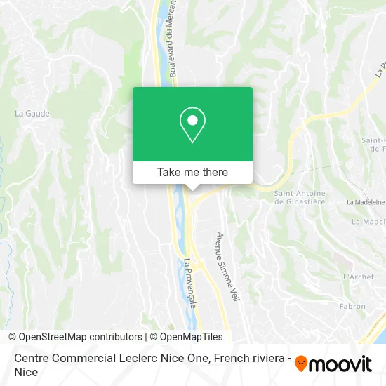 Centre Commercial Leclerc Nice One map