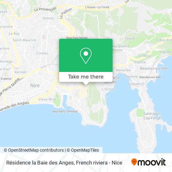 Mapa Résidence la Baie des Anges