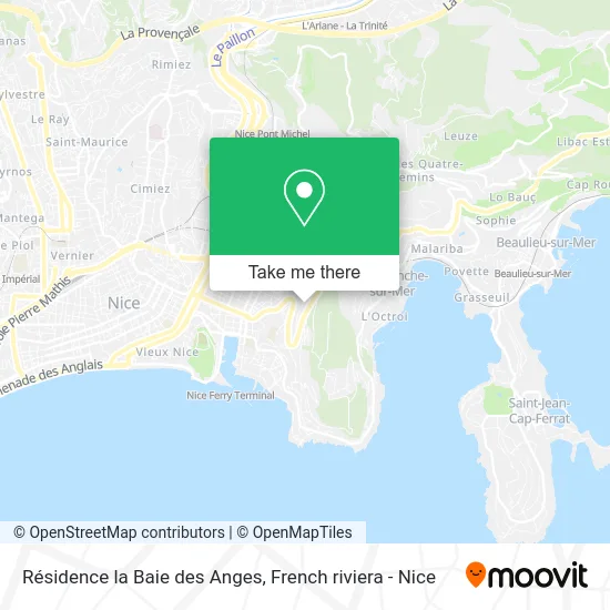 Résidence la Baie des Anges map