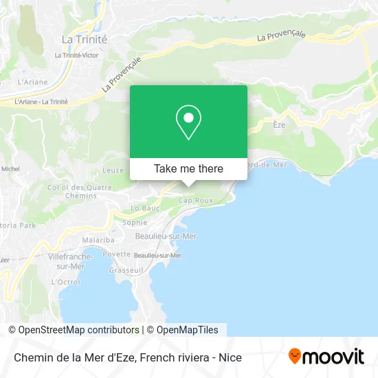 Chemin de la Mer d'Eze map