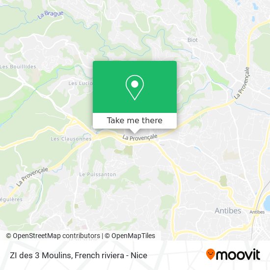Mapa ZI des 3 Moulins