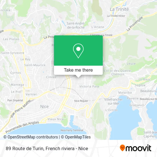 89 Route de Turin map
